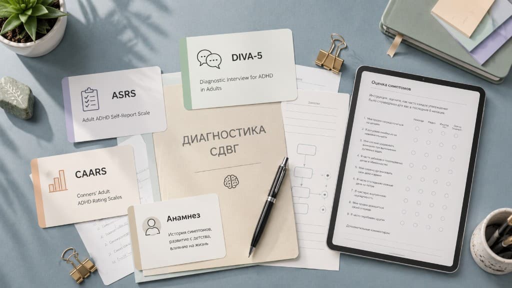 Какие тесты используют для диагностики СДВГ?