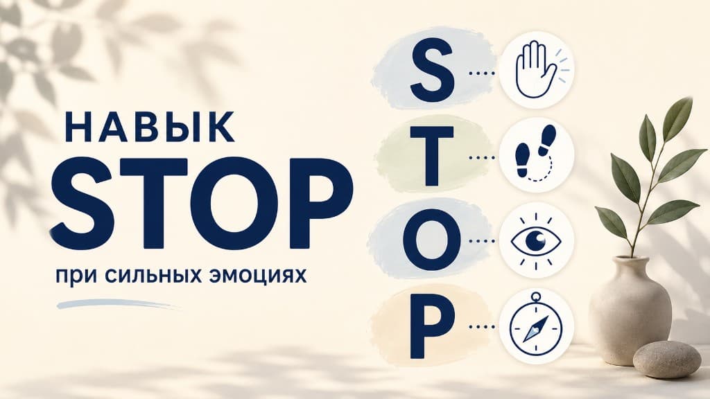 Навык STOP. Как остановить импульсивную реакцию при СДВГ?